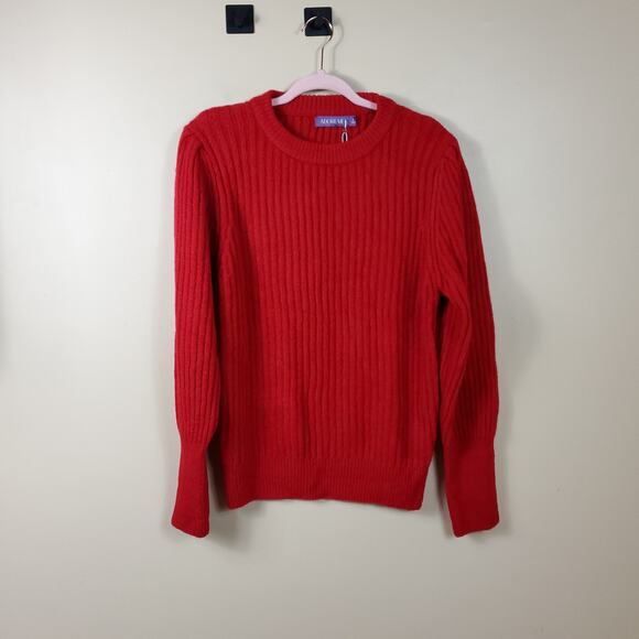 Adore Me Long Sleeve Red Ribbed Sweater Size L - Picture 1 of 9